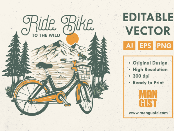 Ride bike to the wild t shirt design online