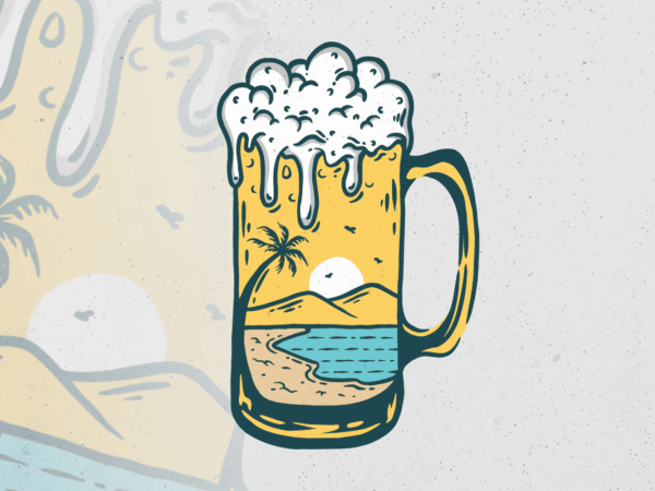 Beer vacation t shirt template