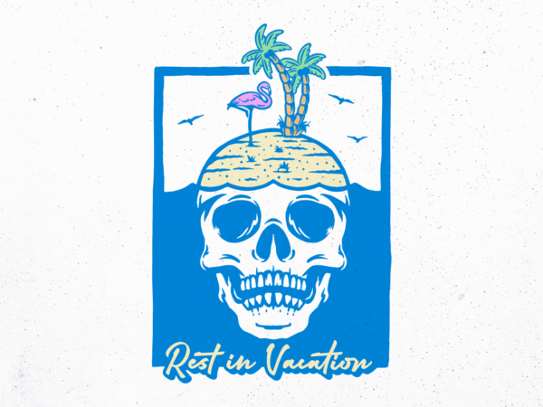 Rest in vacation t shirt design online