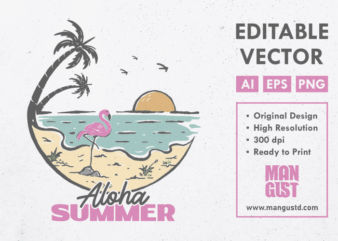 Aloha Summer Flamingo