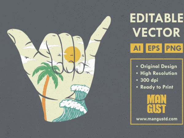 Summer hand t shirt template vector