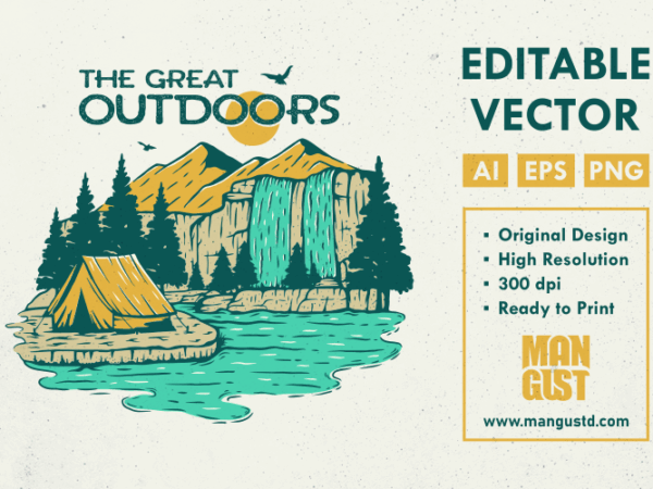 The great outdoors t shirt designs for sale