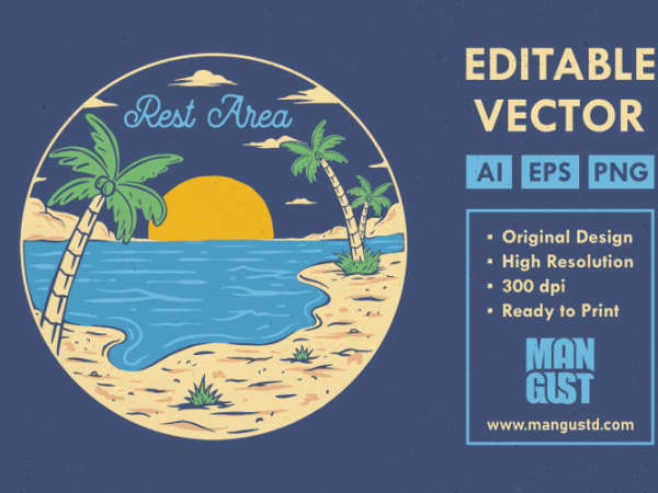 Rest area t shirt design online