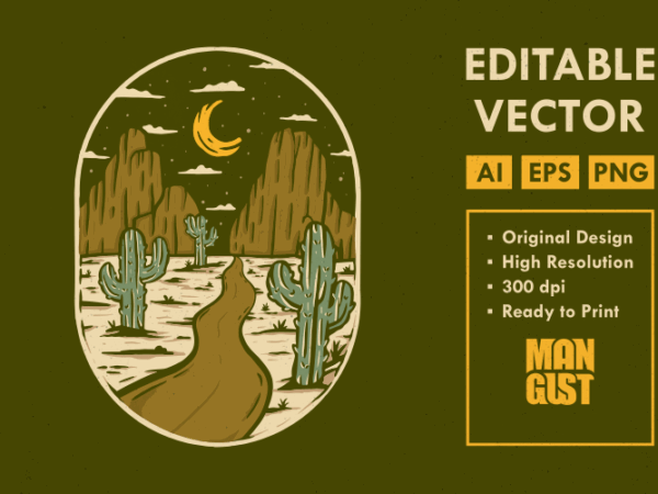Desert vibes t shirt vector illustration