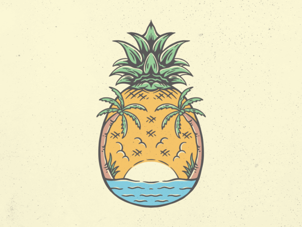 Summer pineapple t shirt template vector