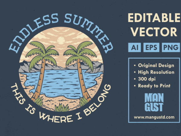 Endless summer vector clipart