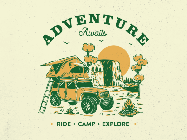 Ride camp explore t shirt design online