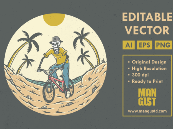 Bike to the beach t shirt template