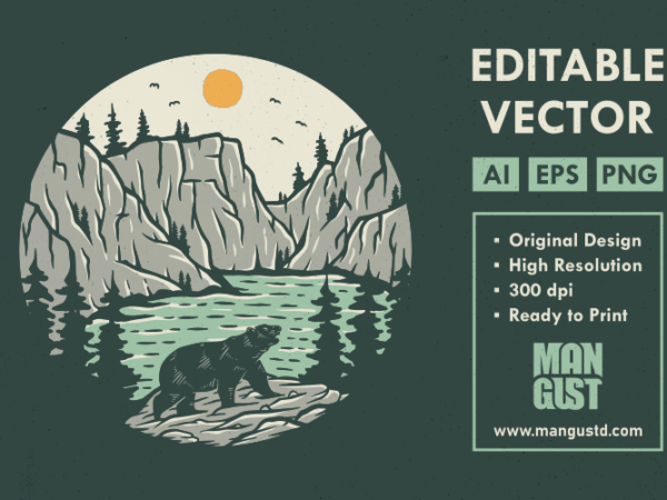 The hunter bear t shirt designs for sale