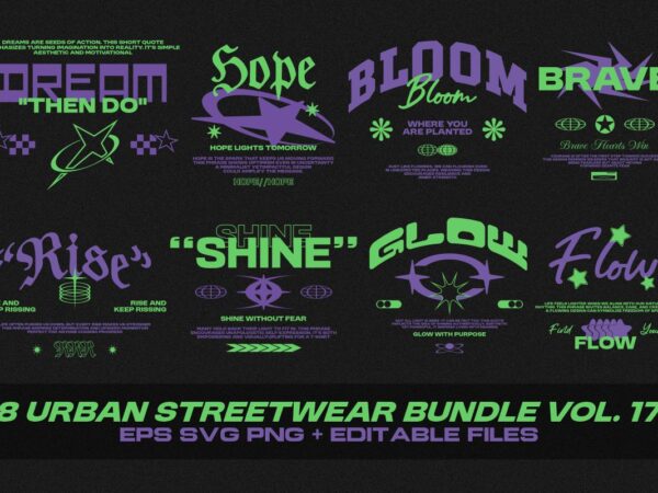 Urban streetwear bundle vol. 17 t shirt vector graphic
