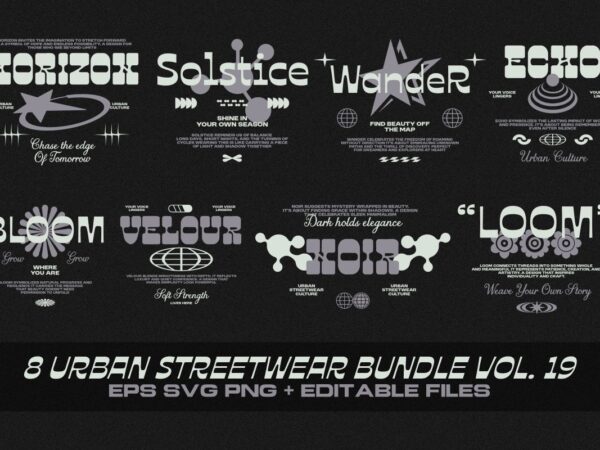 Urban streetwear bundle vol. 19 t shirt vector graphic