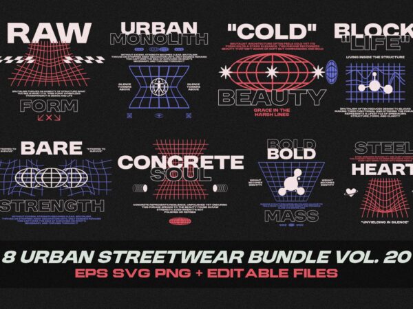 Urban streetwear bundle vol. 20 t shirt vector graphic