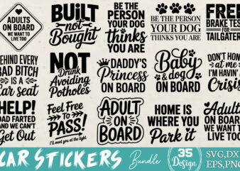 Car Stickers T-shirt Bundle Car Stickers SVG Bundle