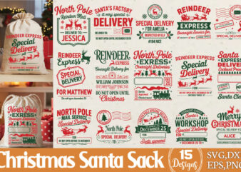 Christmas santa sack t-shirt bundle christmas santa sack svg bundle