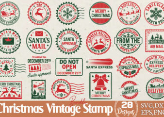 Christmas vintage stamp t-shirt bundle christmas vintage stamp svg bundle