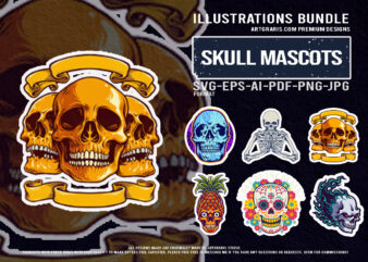 Day of the Dead with Creepy Skull Fusion Vector Artwork