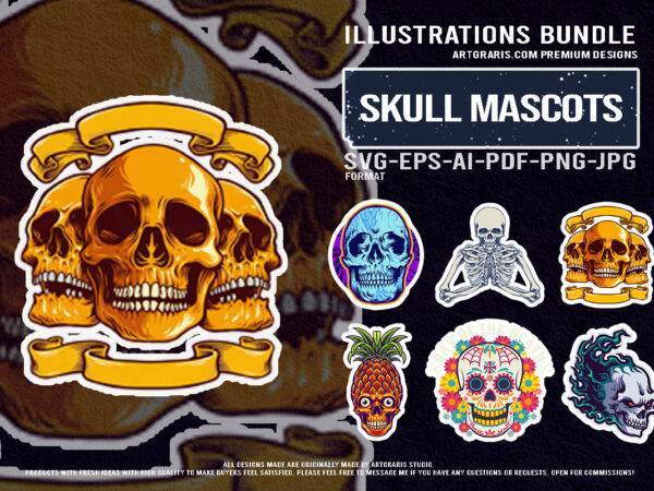 Day of the dead with creepy skull fusion vector artwork Day of the dead with creepy skull fusion vector artwork