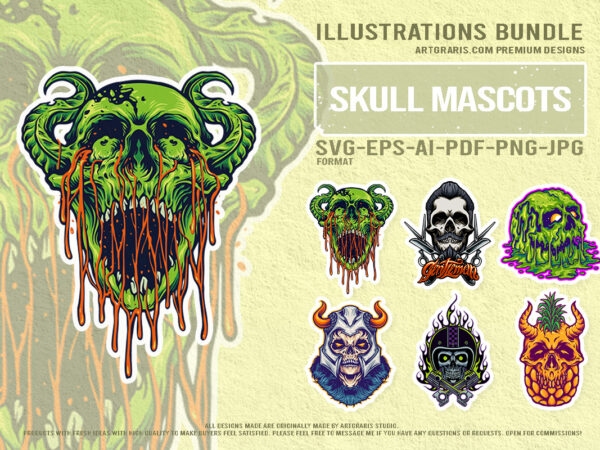 Creepy skull artwork slime demon pineapple gothic warrior designs Creepy skull artwork slime demon pineapple gothic warrior designs