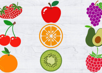 Fruit Svg Bundle, Fruit Outline, Fruit Cut File Cricut