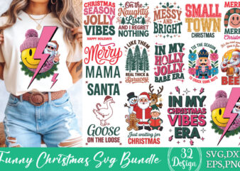 Funny Christmas T-shirt Bundle Funny Christmas Svg Bundle
