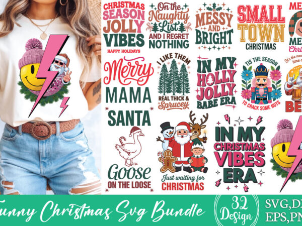 Funny christmas t-shirt bundle funny christmas svg bundle