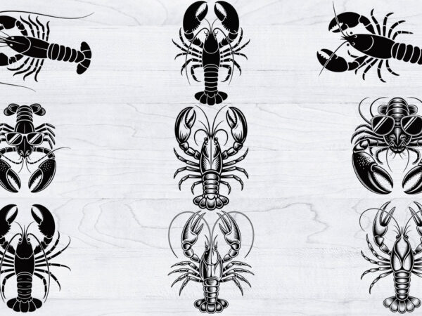 Lobster svg bundle, lobster clipart, sea animal svg t shirt vector graphic Lobster svg bundle, lobster clipart, sea animal svg t shirt vector graphic