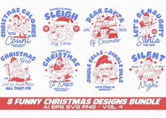 Funny christmas t-shirt designs bundle vol. 4 Funny christmas t-shirt designs bundle vol. 4