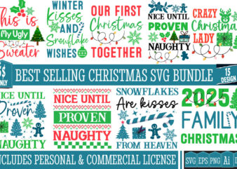 Christmas T-Shirt Design Bundle, Christmas T-Shirt Design, Christmas SVG Bundle, Christmas Vector Bundle