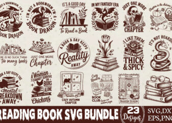 Reading Book T-shirt Bundle Reading Book Svg Bundle