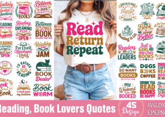Reading SVG Bundle, Book Lovers Quotes