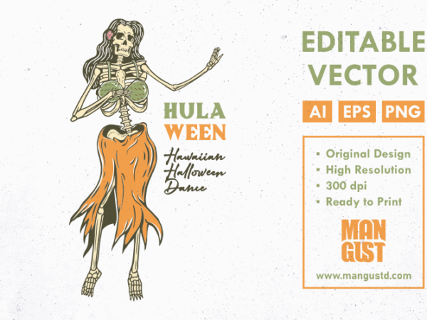 Hulaween, hawaiian halloween dance graphic t shirt