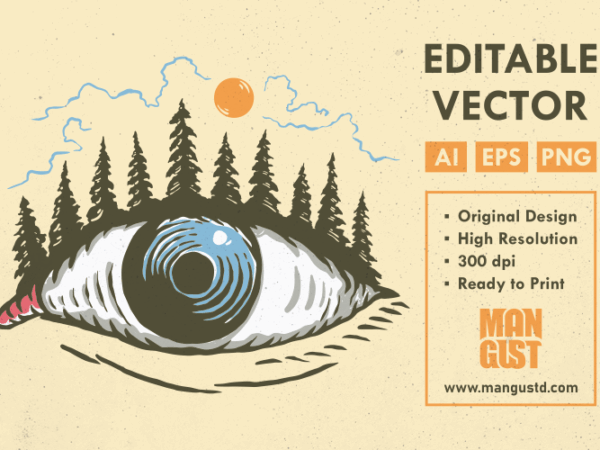 Eye of nature vector clipart