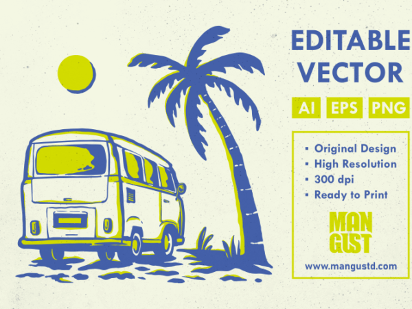 Summer vacation travel t shirt template vector