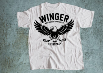 Winger Northside Ice Hockey Eagle – Bold Sports Team T-Shirt Design