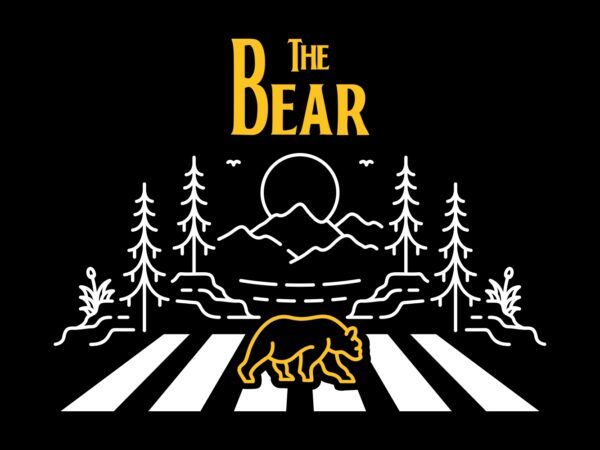 The bear t shirt designs for sale