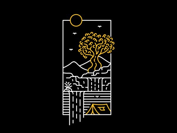 Camp life 1 t shirt vector file