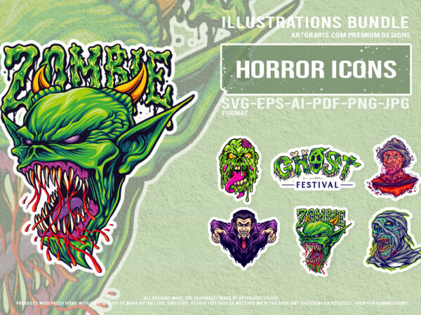 Halloween ghost festival undead zombie vampire mummy set graphic t shirt