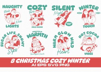 Christmas Cozy Winter T-shirt Designs Bundle