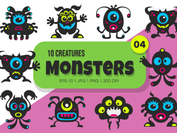 Whimsical monsters pack 04. tshirt, png. Whimsical monsters pack 04. tshirt, png.