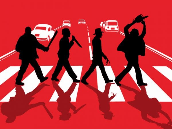 Abbey road killer tshirt design vector