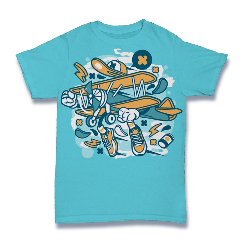 Aeroplane vector t shirt design