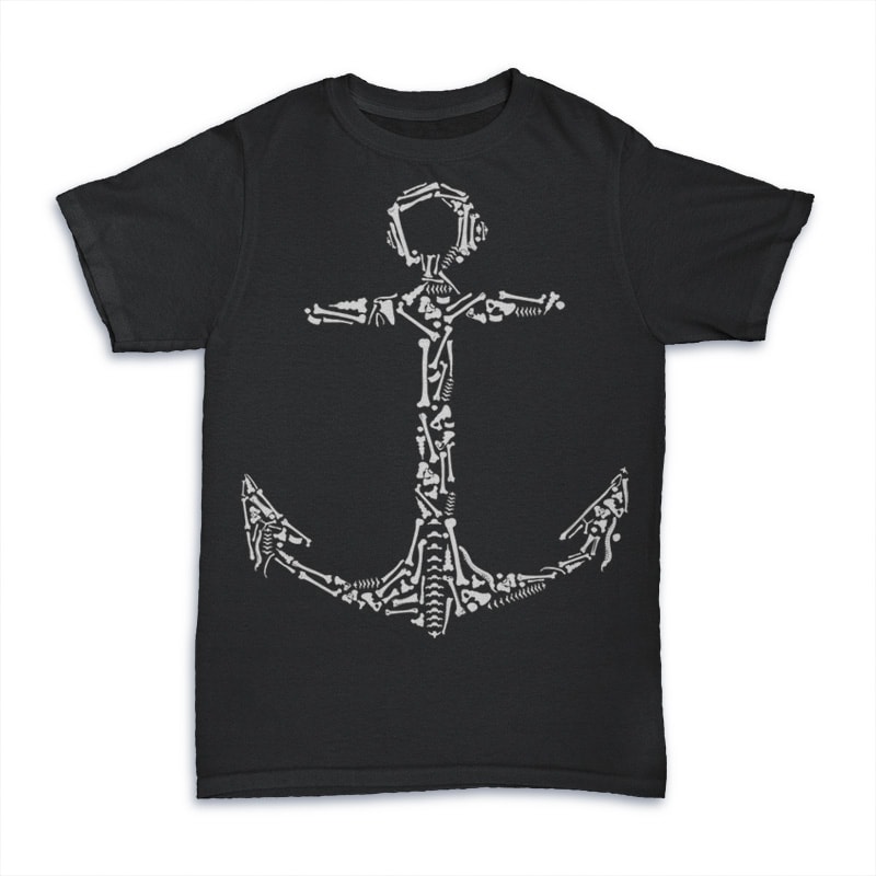 Anchor Bones t shirt designs for printful