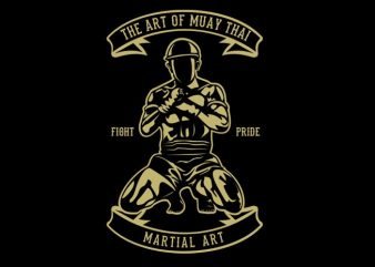 Art Of Muay Thai vector t shirt design artwork