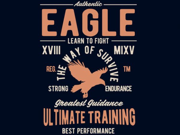 Authentic eagle tshirt design