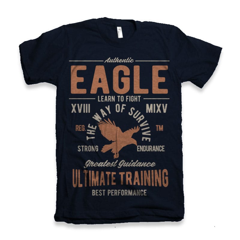 Authentic Eagle Tshirt design t shirt designs for merch teespring and printful