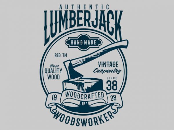 Authentic lumberjack tshirt design