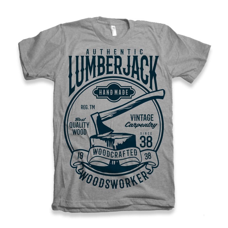 Authentic Lumberjack tshirt design t shirt designs for merch teespring and printful