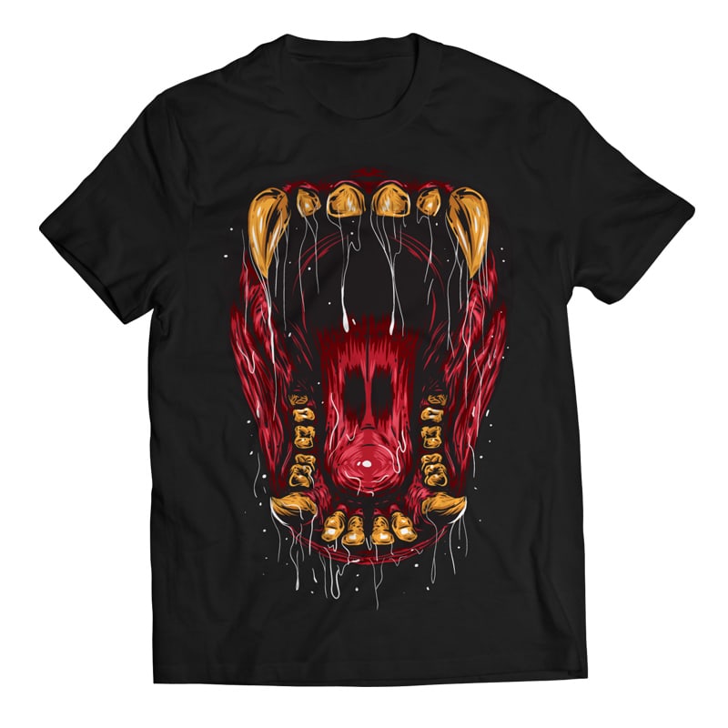 Beast Mouth – Gorilla t shirt designs for sale