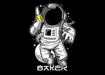 Astronaut & Banana T-Shirt Design