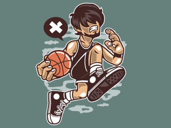 Basketball player graphic t-shirt design